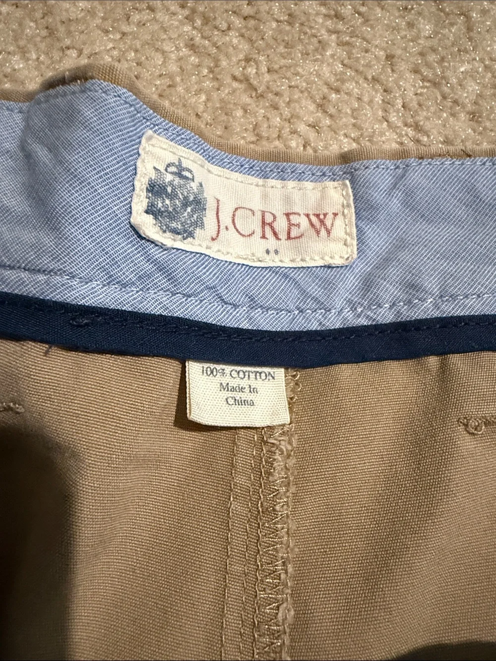 J. Crew Men's Tan Flat-Front Chino Shorts